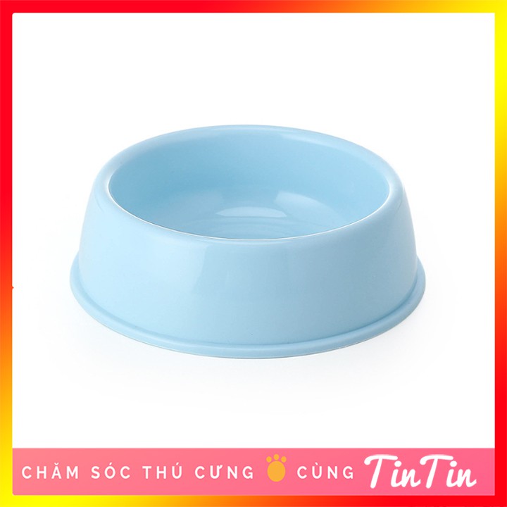 Bát ăn đơn bằng nhựa cho thú cưng chó mèo - Đường kính 15 cm