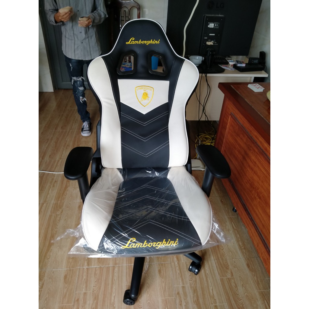 Ghế Gaming Lamborghini màu Trắng