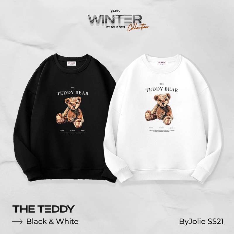 Áo sweater The Teddy Byjolie chất nỉ bông mềm form unisex