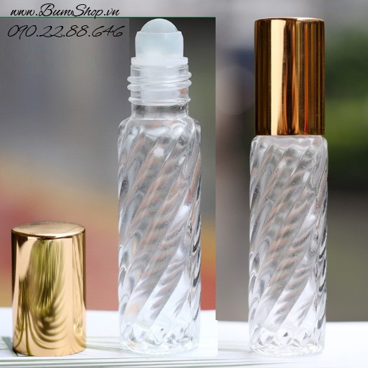 Chai chiết dạng lăn 5ml/8ml/10ml, chai rất dày và chắc chắn