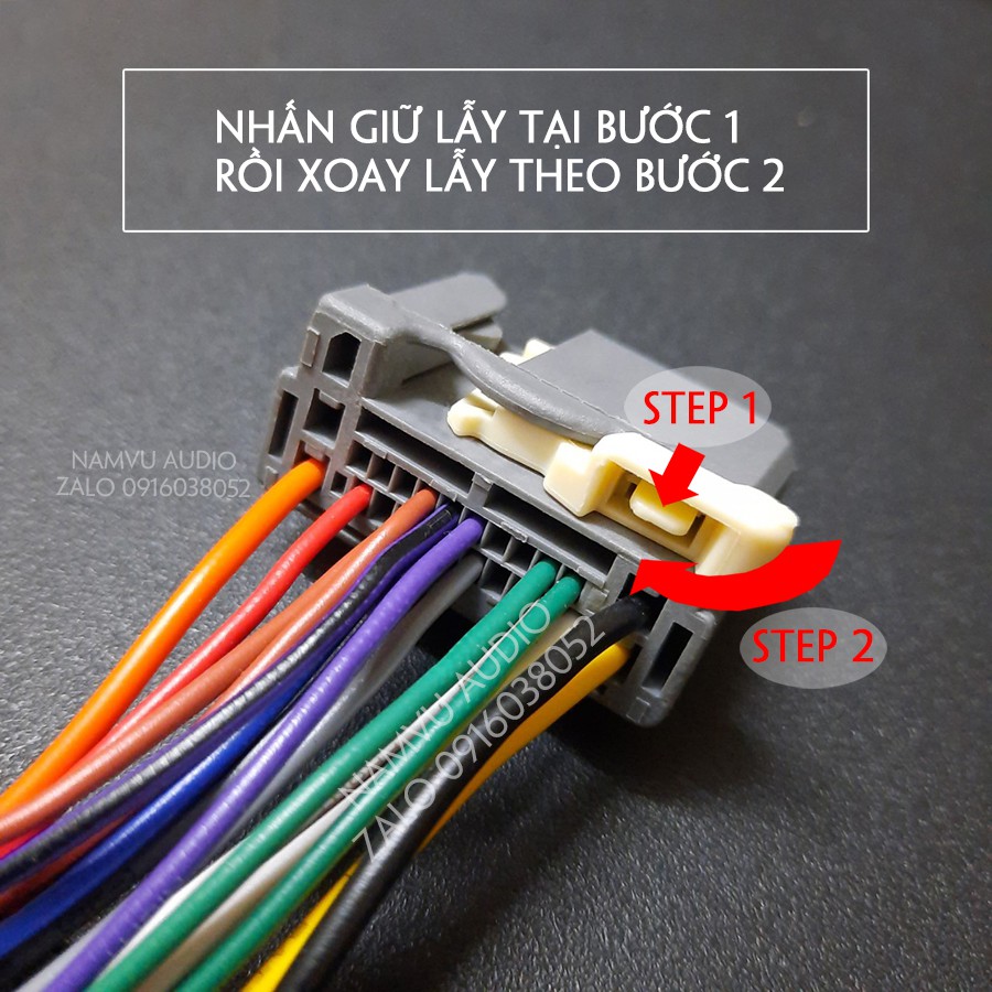 Dây cáp 24PIN có lẫy - Jack kết nối Loa và Nguồn cho CD ô tô HONDA