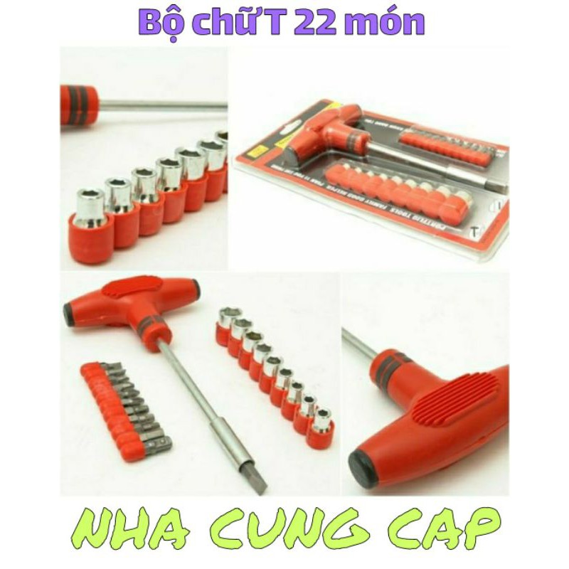 BỘ TUÝP CHỮ T 22 MÓN ĐA NĂNG