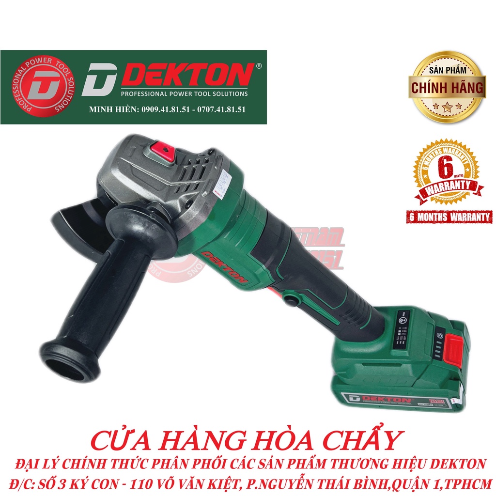 Máy Mài Dùng Pin / Công Tắc Bóp / Dekton M21- AG100B /Chân Pin Phổ Thông MKT