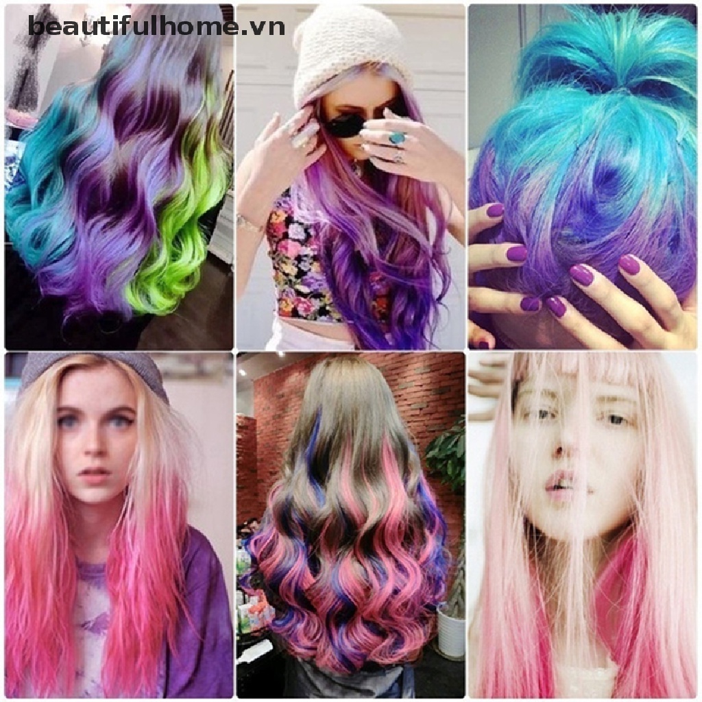 (Hàng Mới Về) Bộ 10 Lược Nhuộm Tóc Tạm Thời