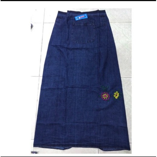 [sale] Váy chống nắng Jean D&D lưng thun có dán có nút, jean trơn hoặc họa tiết - ảnh thật