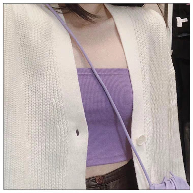 Áo Quây Ngực Nữ 🌸 TUBE TOP - ÁO ỐNG TÍM ĐEN TRẮNG ULZZANG | BigBuy360 - bigbuy360.vn