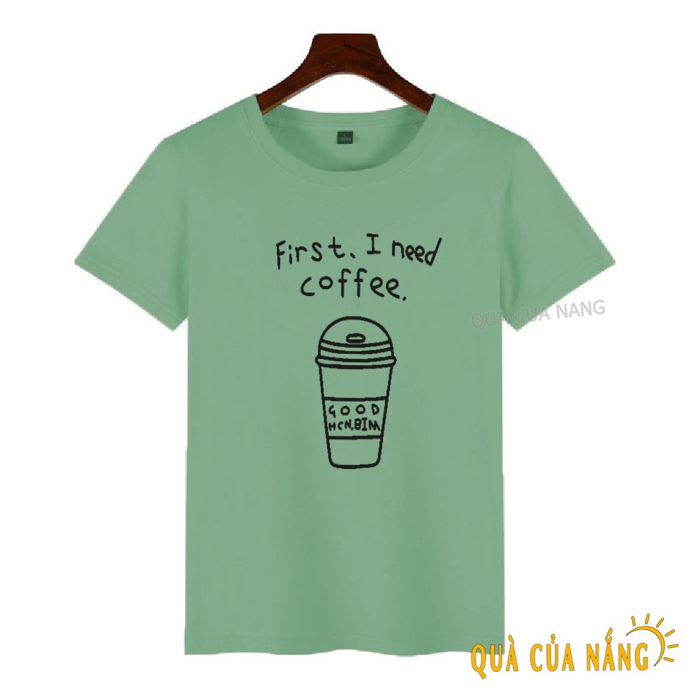 12 Màu - Áo Thun Nữ In Hình I Need Coffee Dễ Thương AT-320 ( 12 Màu ) | BigBuy360 - bigbuy360.vn