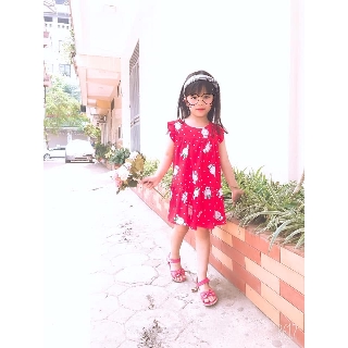 Váy lanh lụa đuôi cá cho bé gái siêu mát XHN263