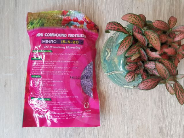 Phân bón NPK Minro 15-5-20 ra hoa ra trái nuôi hoa nuôi trái 200gr