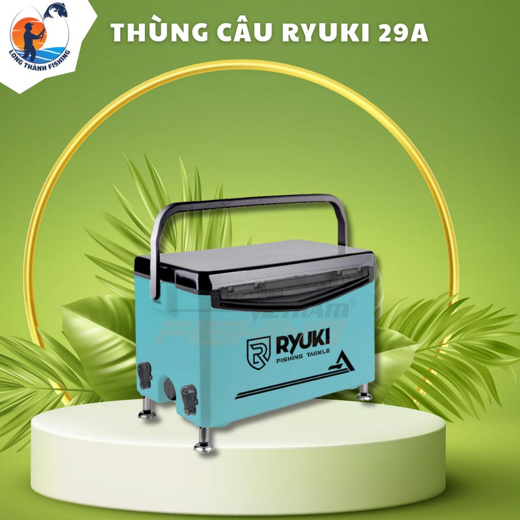 Thùng câu cá Ryuki 29A, trọng lượng siêu nhẹ, độ bền cao, chân địa hình tiện dụng