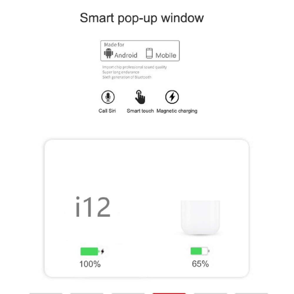 Tai nghe không dây Tws I12 Inpods 12