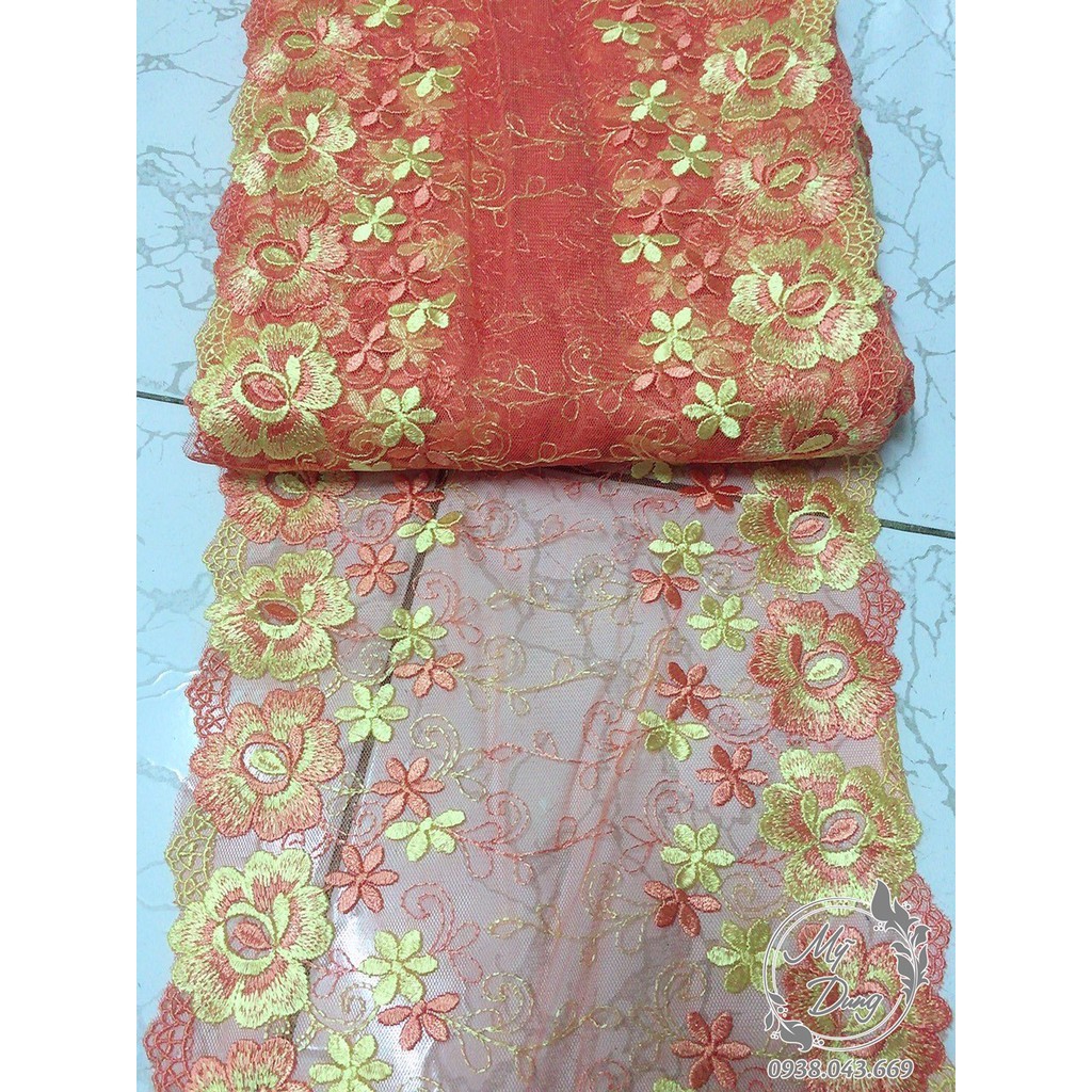 [Nhiều màu] Dây ren Lưới 2 biên 2 màu 24F (Dây dài 13,5 mét) - MS 938782