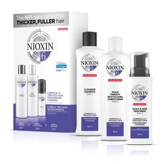 Dầu gội xả Nioxin 6 150ml,Chemically Treated Hair Progressed Thinning,Cho tóc uốn duỗi tẩy bị rụng