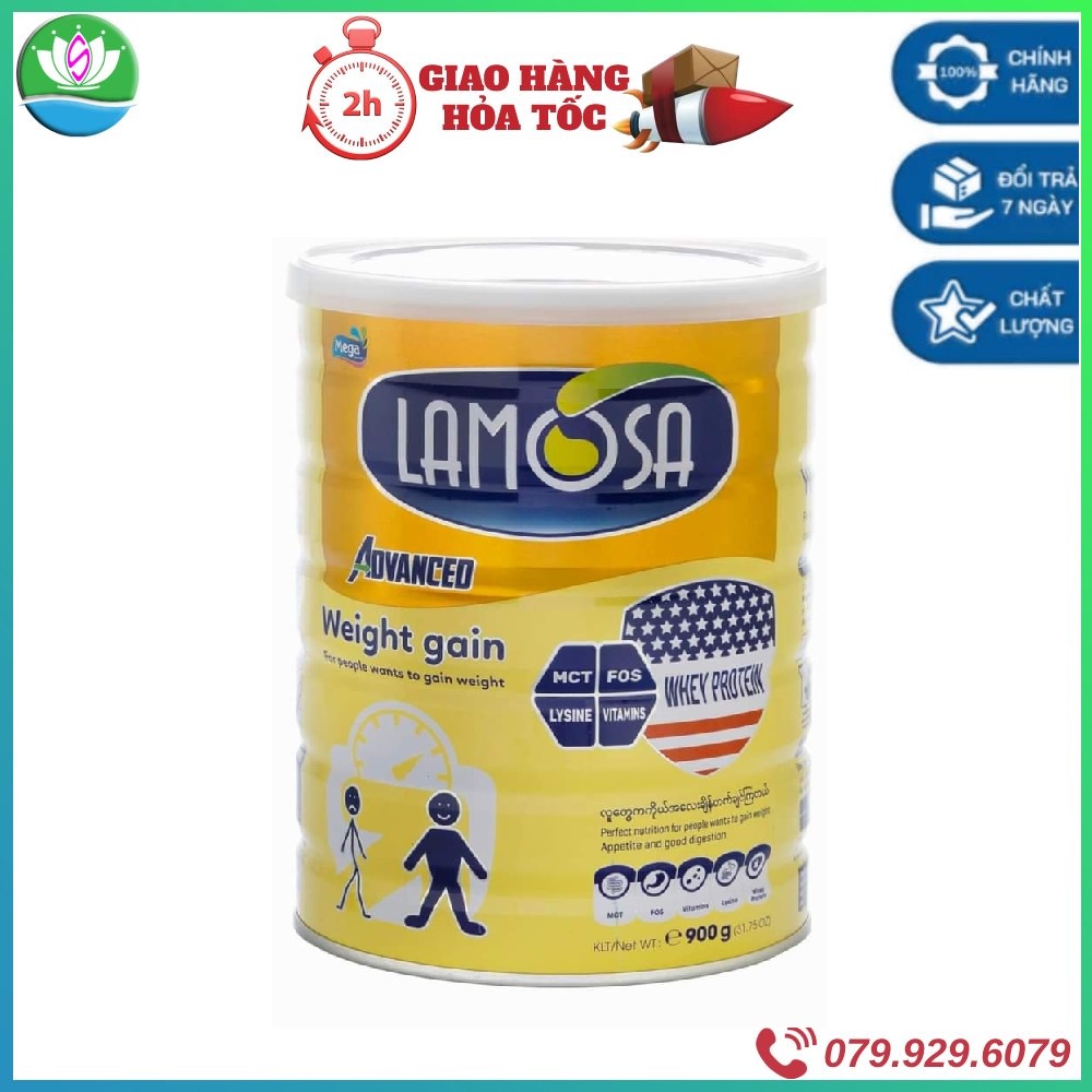 [SenXanh SG] Sữa Bột Tăng Cân Cho Người Lớn - Lamosa WEIGHT GAIN 900G