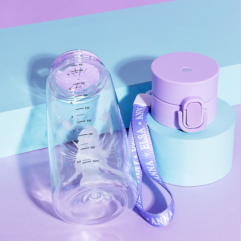 Bình nước chống tràn dung tích 470ml họa tiết hoạt hình dễ thương dành cho bé BÌNH NƯỚC DISNEY Elsa Frozen