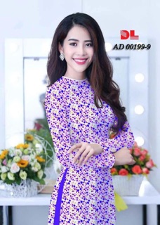 Vải áo dài hoa nhí