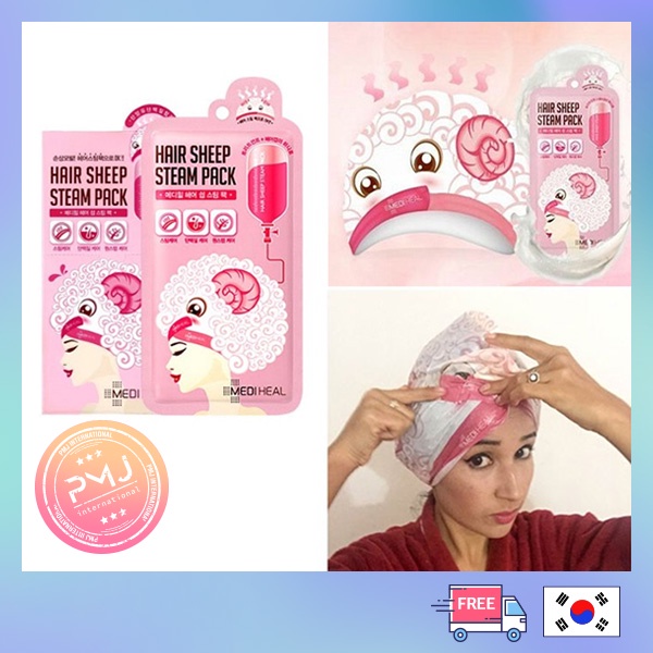 Set 5 túi ủ tóc xông hơi Mediheal vải lông cừu 40gx5 phong cách hàn quốc