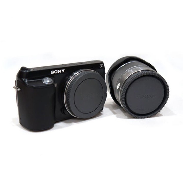 Nắp cáp đậy body và đuôi lens ống kính cho Sony Nex ngàm E-Mount