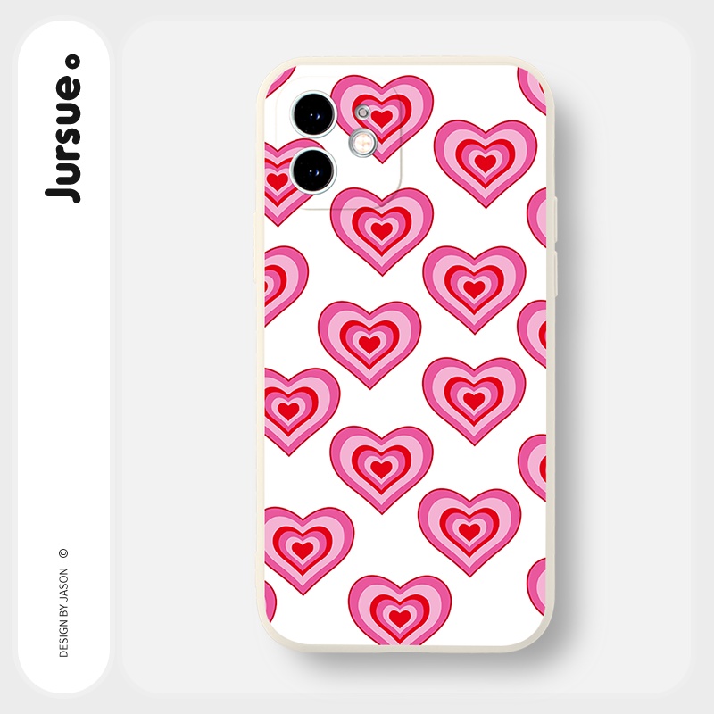 Ốp lưng JURSUE mềm hình cặp đôi dễ thương đẹp cho iPhone 13 12 11 Pro Max SE 2020 X XR XS ip 8 7 6 6S Plus kute Y81
