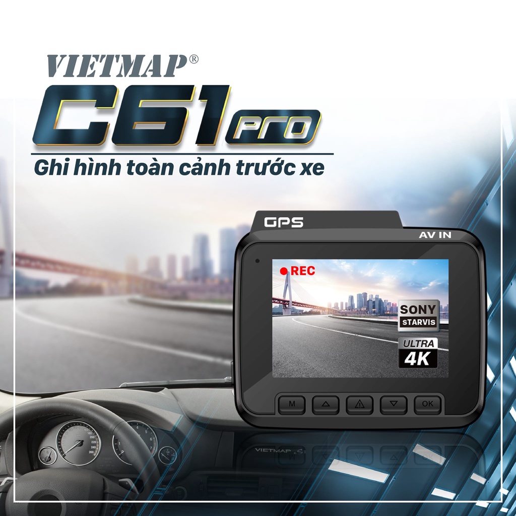 [Kèm Thẻ Nhớ 128Gb] Camera Hành Trình Vietmap C61 Pro