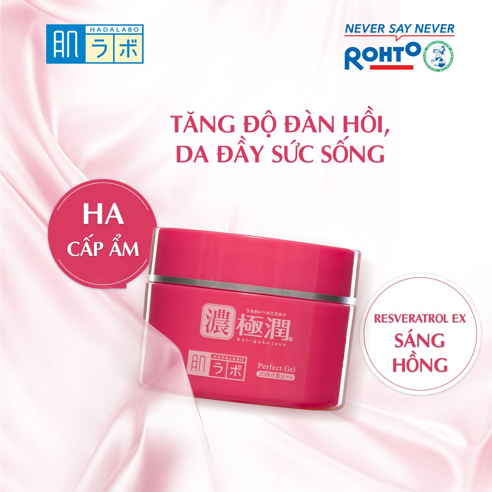 Gel dưỡng ẩm giúp làn da săn chắc Hada Labo Koi-Gokujyun 3D Perfect Gel (100G)