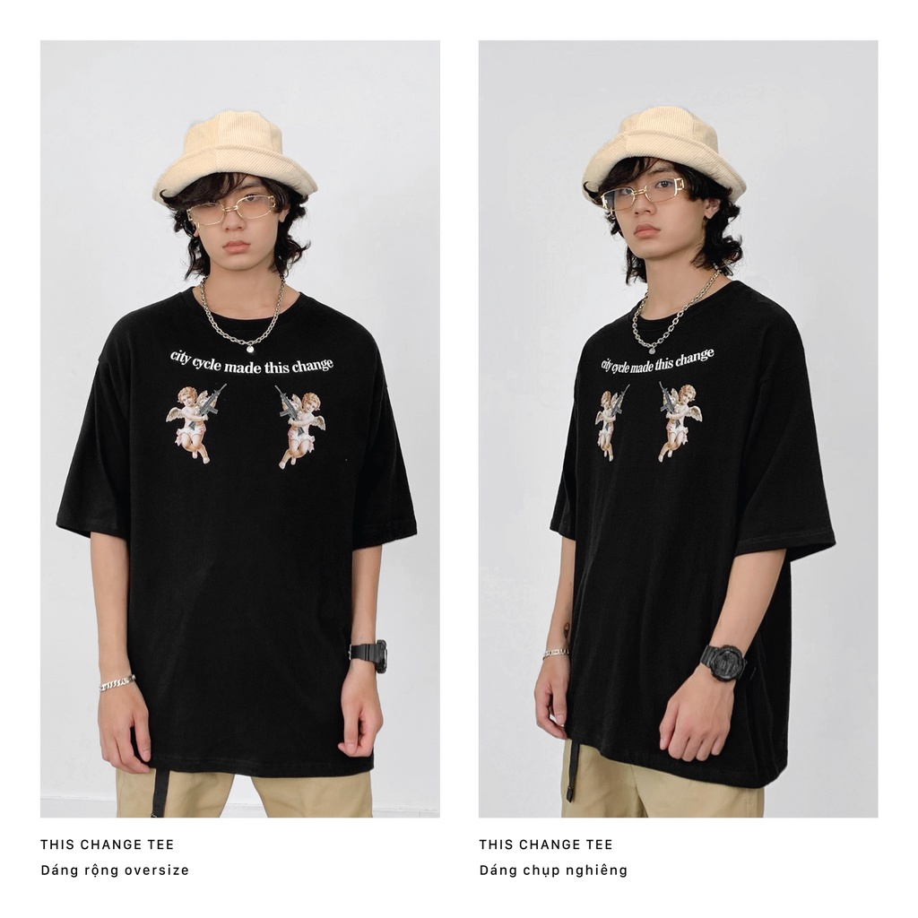 Áo thun tay lỡ This Change City Cycle - Áo thun cotton nam nữ Hater The Bad form rộng Local Brand chính hãng | BigBuy360 - bigbuy360.vn