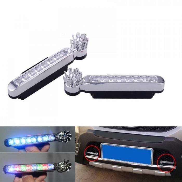 Cặp Đèn Led Năng Lượng Gió Trang Trí Ô Tô Xe Máy (MỚI)