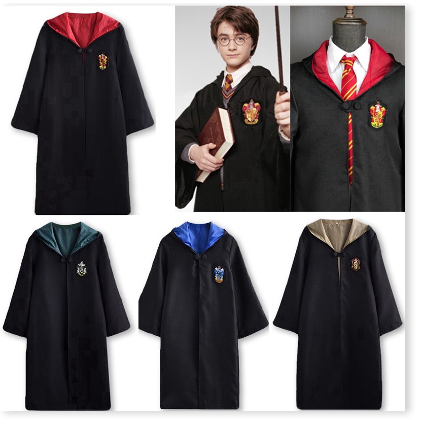 Áo choàng có cà vạt hóa trang nhân vật Harry Potter thời trang