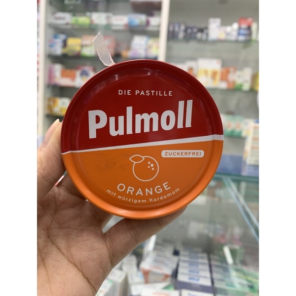 Kẹo ngậm ho không đường vị cam Zuckerfrei Pulmoll (50g/hộp)