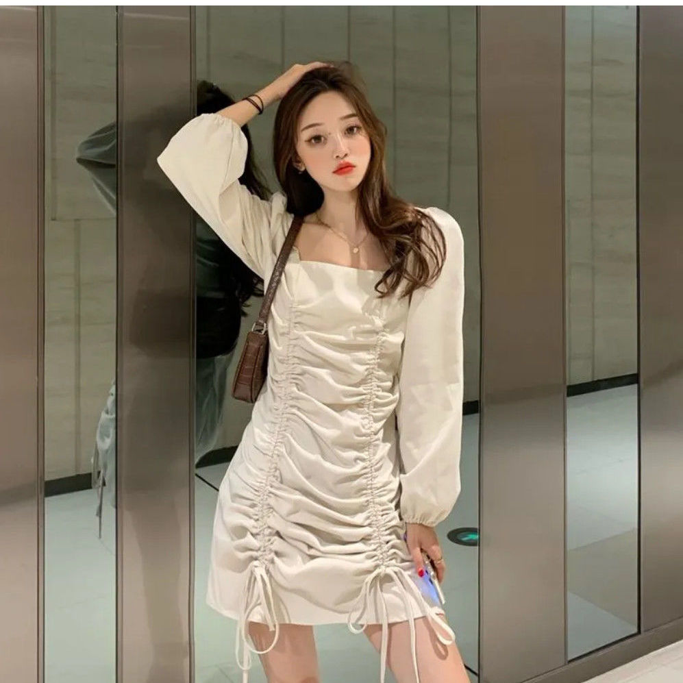 Đầm ôm Dáng Chữ A Tay Phồng Dài Thời Trang Quyến Rũ Dành Cho Nữ | BigBuy360 - bigbuy360.vn