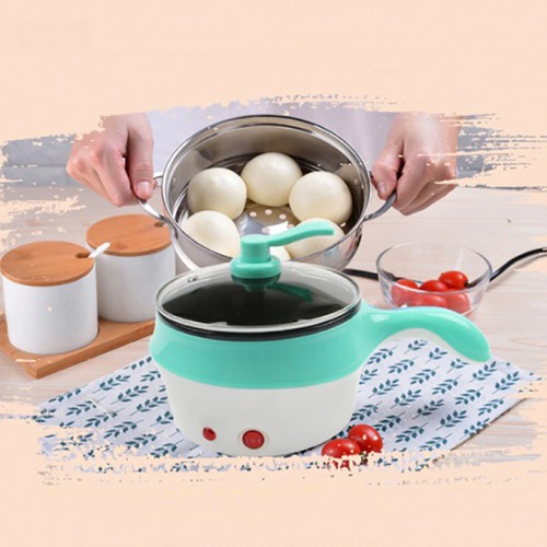 HÀNG MỚI Nồi Lẩu Hấp Mini 2 Tầng Đa Năng 18CM 2 IN 1 KÈM VỈ HẤP TIỆN DỤNG