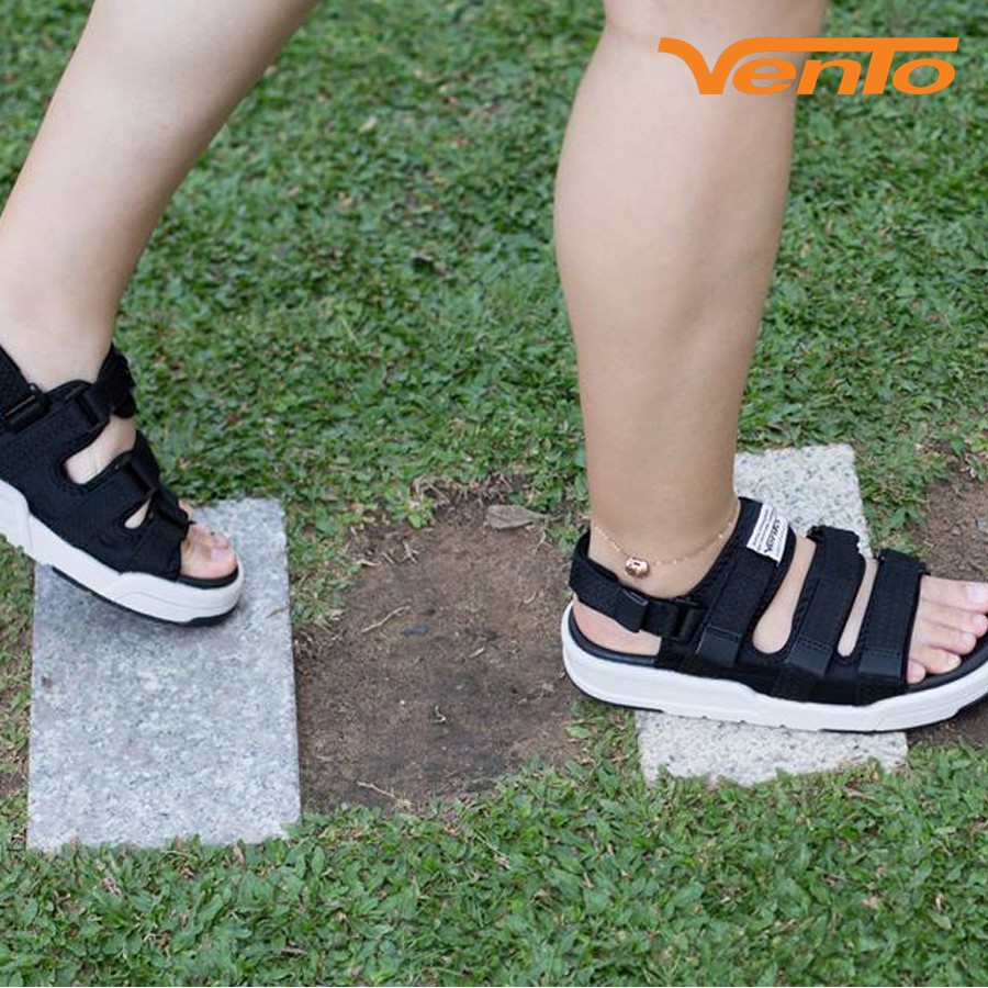 [Mã BMBAU50 giảm 7% tối đa 50K đơn 99K] Sandal Vento Quai Ngang SD1001 Màu Đen Ghi