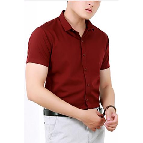 Áo sơ mi nam ngắn tay vải cotton mềm không nhăn | BigBuy360 - bigbuy360.vn