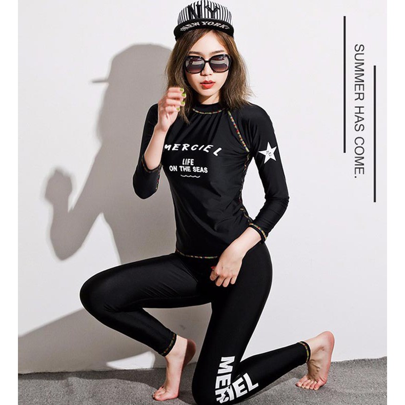 [Hình Thật] Bộ bơi nữ quần áo dài trẻ trung BK-2242i