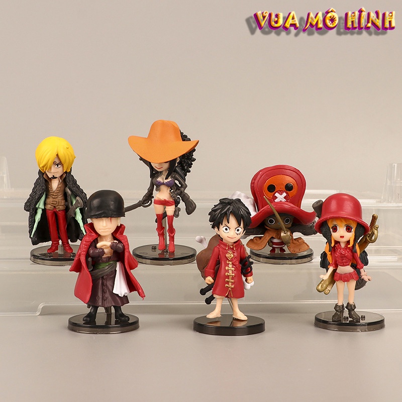 Mô hình One Piece - Combo 9 nhân vật chibi Luffy Zoro Sanji Ace Sabo Nami Robin Choper Usopp Brook Franky Jinbei