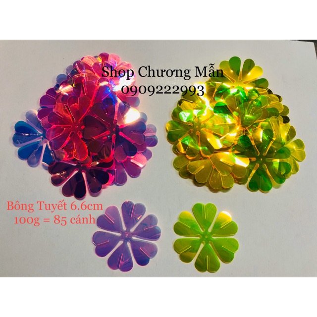 100G Bông Tuyết 6 Cánh [2 Màu Dạ Quang] Mới
