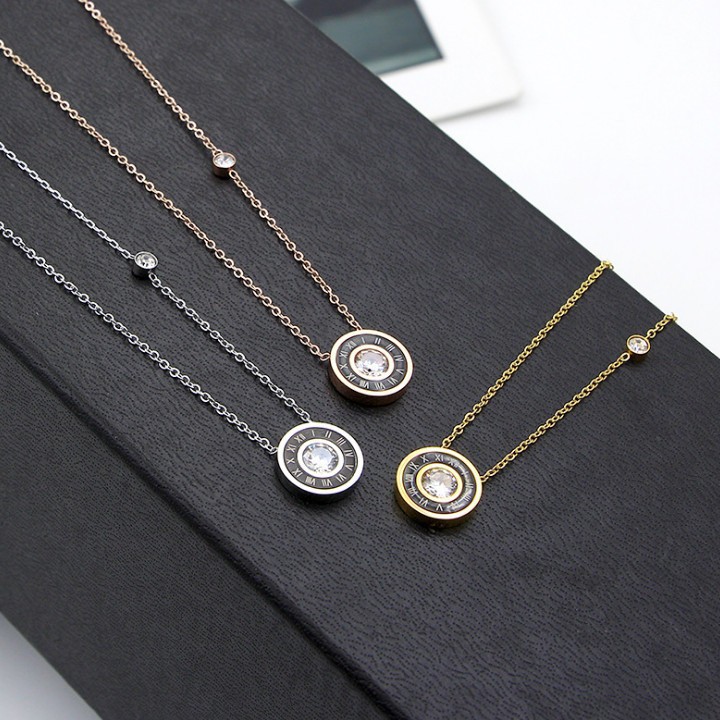 Dây Chuyền Khoen Tròn Titan Không Đen TT 1828