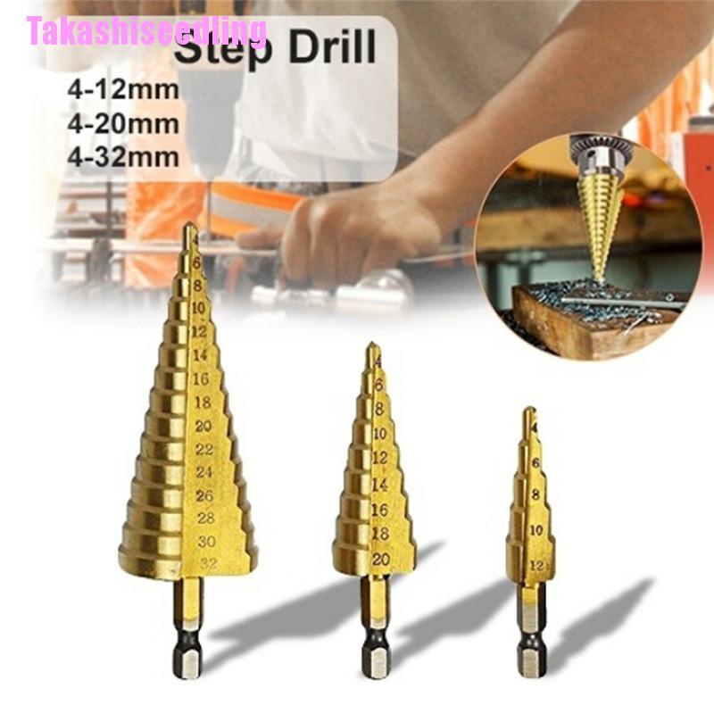 Mũi khoan hình nón bằng thép HSS và titan dài 4-12 / 20 / 32mm tiện dụng