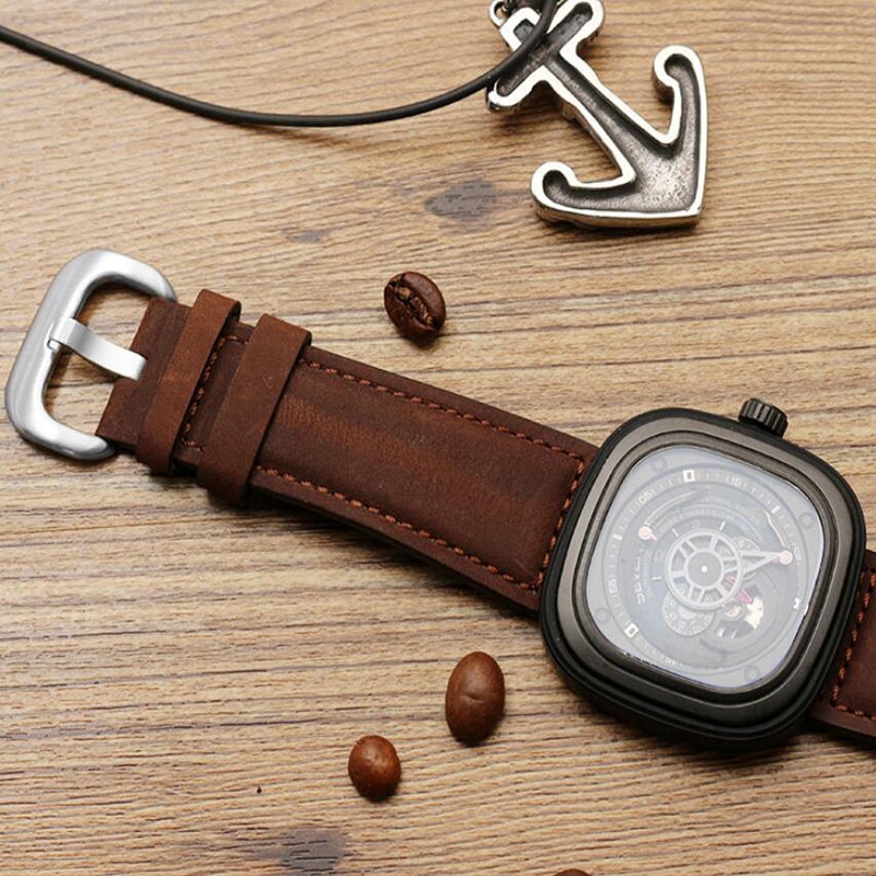 Dây Đeo Bằng Da Lộn 28mm Cho Đồng Hồ SevenFriday M1|M2|P1|P3|Dây Đeo Đồng Hồ V2 Series Màu Xanh Nâu Cho Nam