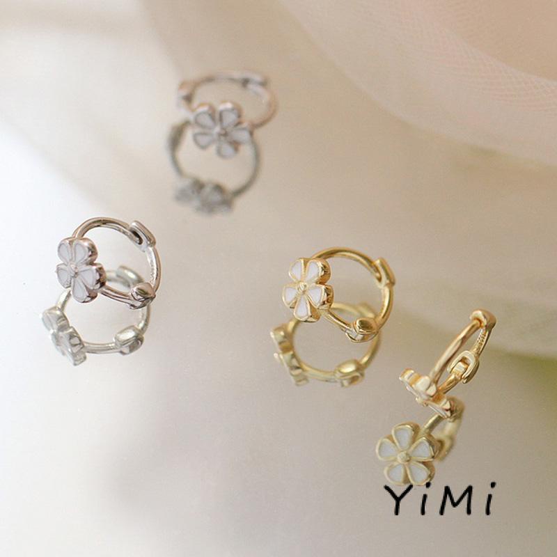 Bông Tai Mạ Bạc 925 Hình Hoa Cúc Đơn Giản Phong Cách Retro