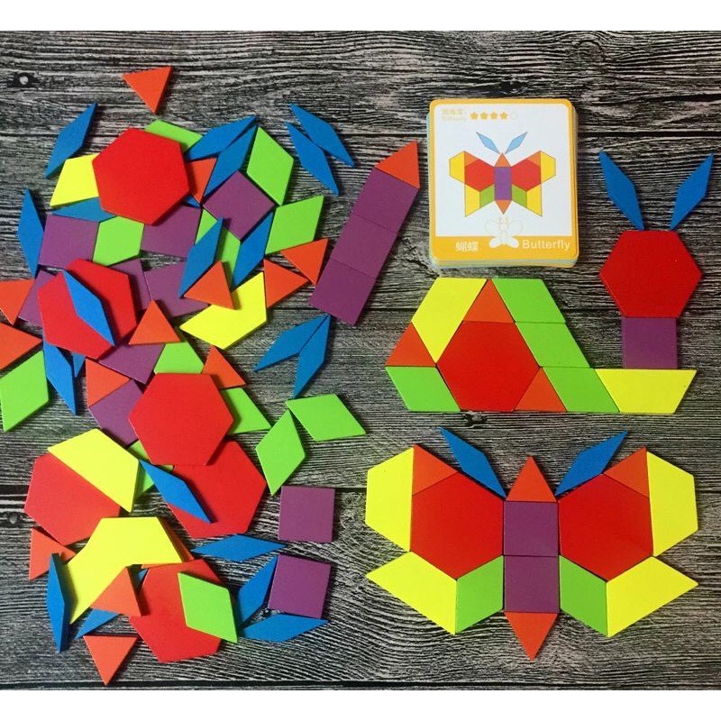 Đồ chơi ghép hình khối 155 chi tiết Montessori phát triển tư duy cho bé