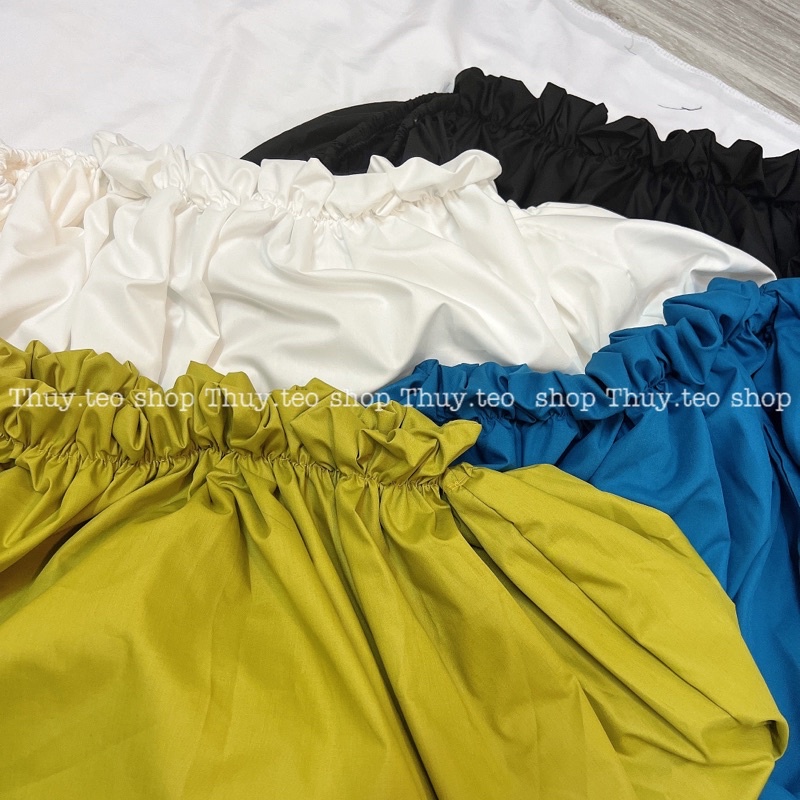 [Hàng sẵn] ÁO TRỄ VAI NỮ TAY BỒNG CỘC TAY DÁNG RỘNG CHẤT MỀM MỊN | BigBuy360 - bigbuy360.vn