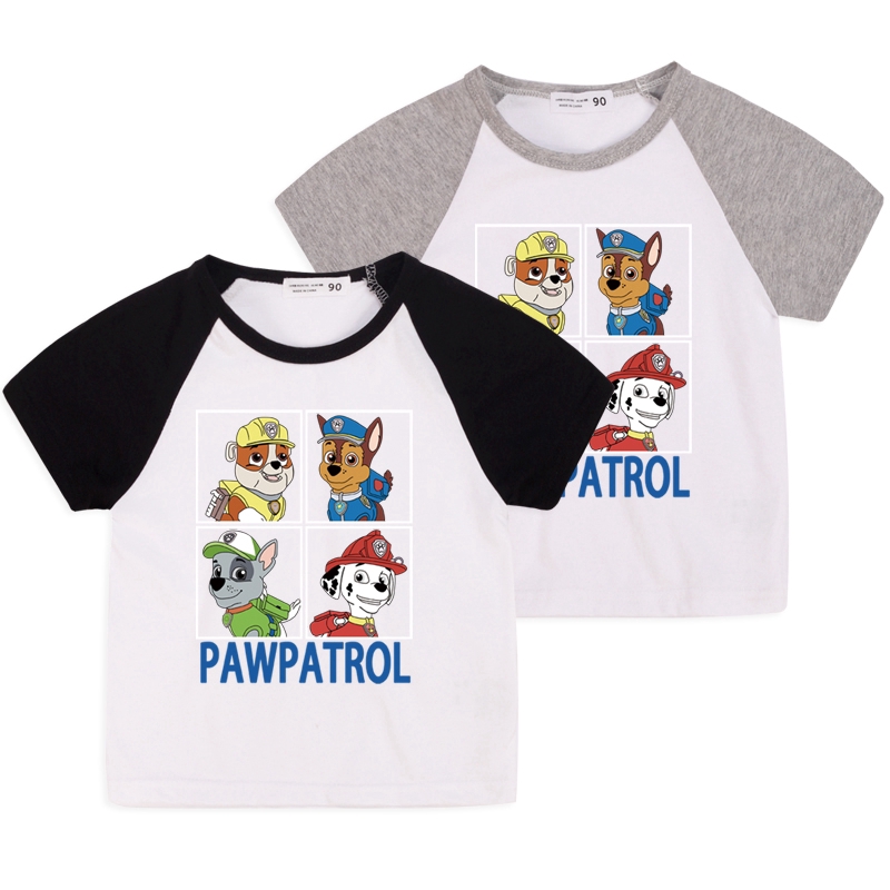 Áo thun tay ngắn in họa tiết Paw Patrol có 6 màu tùy chọn cho bé