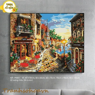 Tranh Sơn Dầu Số Hóa Góc Phố Tranhsohoavn Tranh Số Hóa Mã Tranh PH001