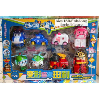 Poli Car - Bộ 4 Xe Biến Hình Robot Poli robot kèm 4 xe poli (ảnh thật)
