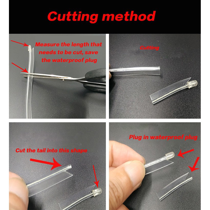 Bộ dây đèn LED ánh sáng lạnh 1m-5m dành cho xe hơi