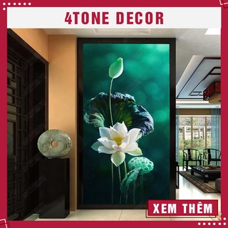 Tranh Tráng Gương Hoa Sen Đứng, Tranh Treo Cầu Thang Lối Vào Chiêu Nghỉ