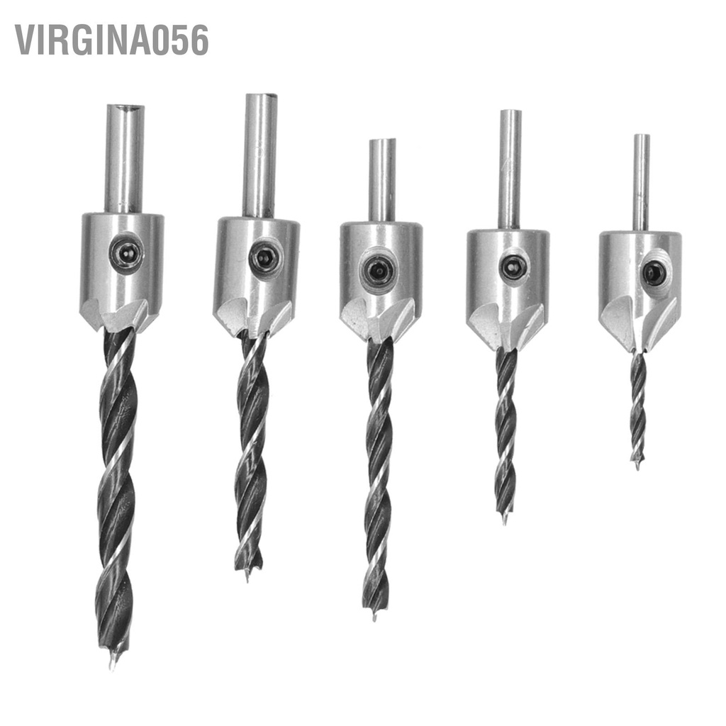 Virgina056 7 cái Bộ đếm bộ lỗ khoan chế biến gỗ Tốc độ cao thép chìm Mũi cho ngành mộc