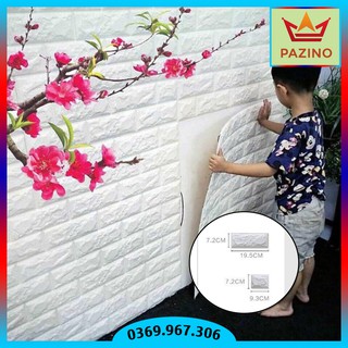 [Loại Dày 4MM] Xốp Dán Tường Trắng Giả Gạch 3D Cao Cấp Cách Nhiệt Cách Âm Sỉ Lẻ Giá Rẻ Nhất XGT03