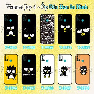 Ốp lưng Vsmart Joy 4 - Ốp dẻo đen in hình Hoạt Hình Badtz Maru cáu kỉnh